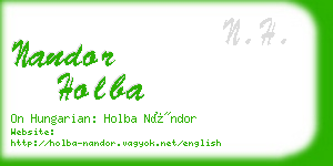 nandor holba business card